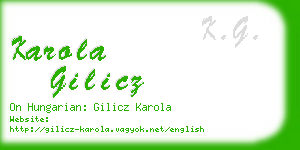 karola gilicz business card